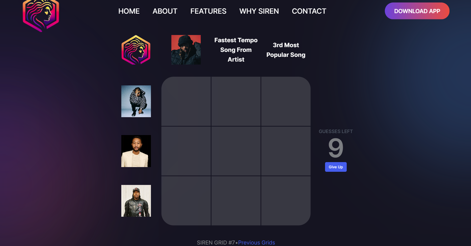 Siren Main Interface